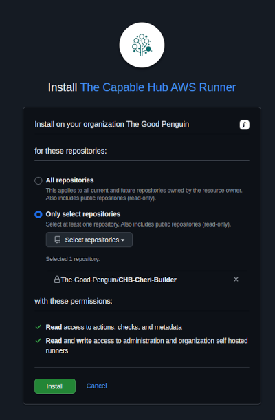 The Capable Hub GitHub Application Permissions